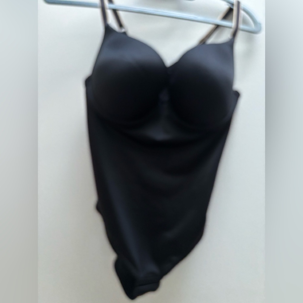 Black One-Piece shaping bodysuit with built  36C  In Cups